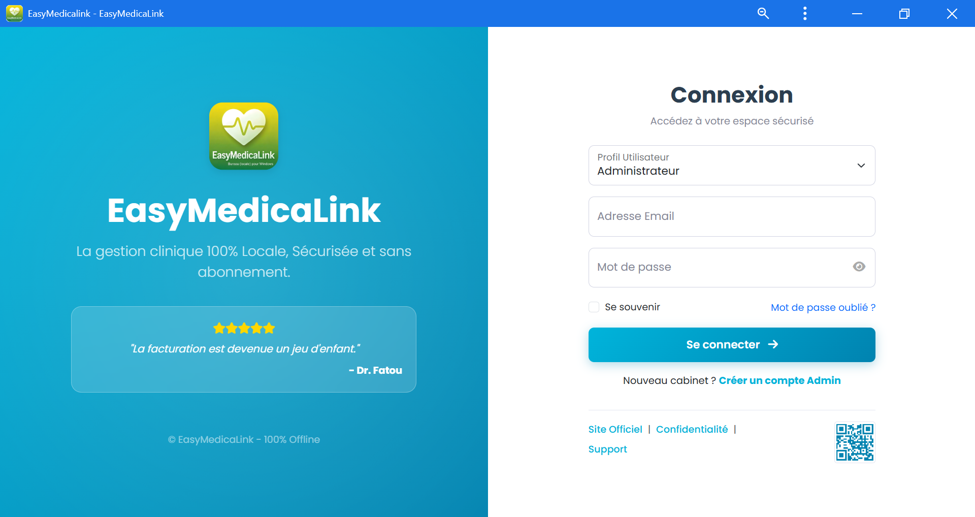 Interface de Connexion